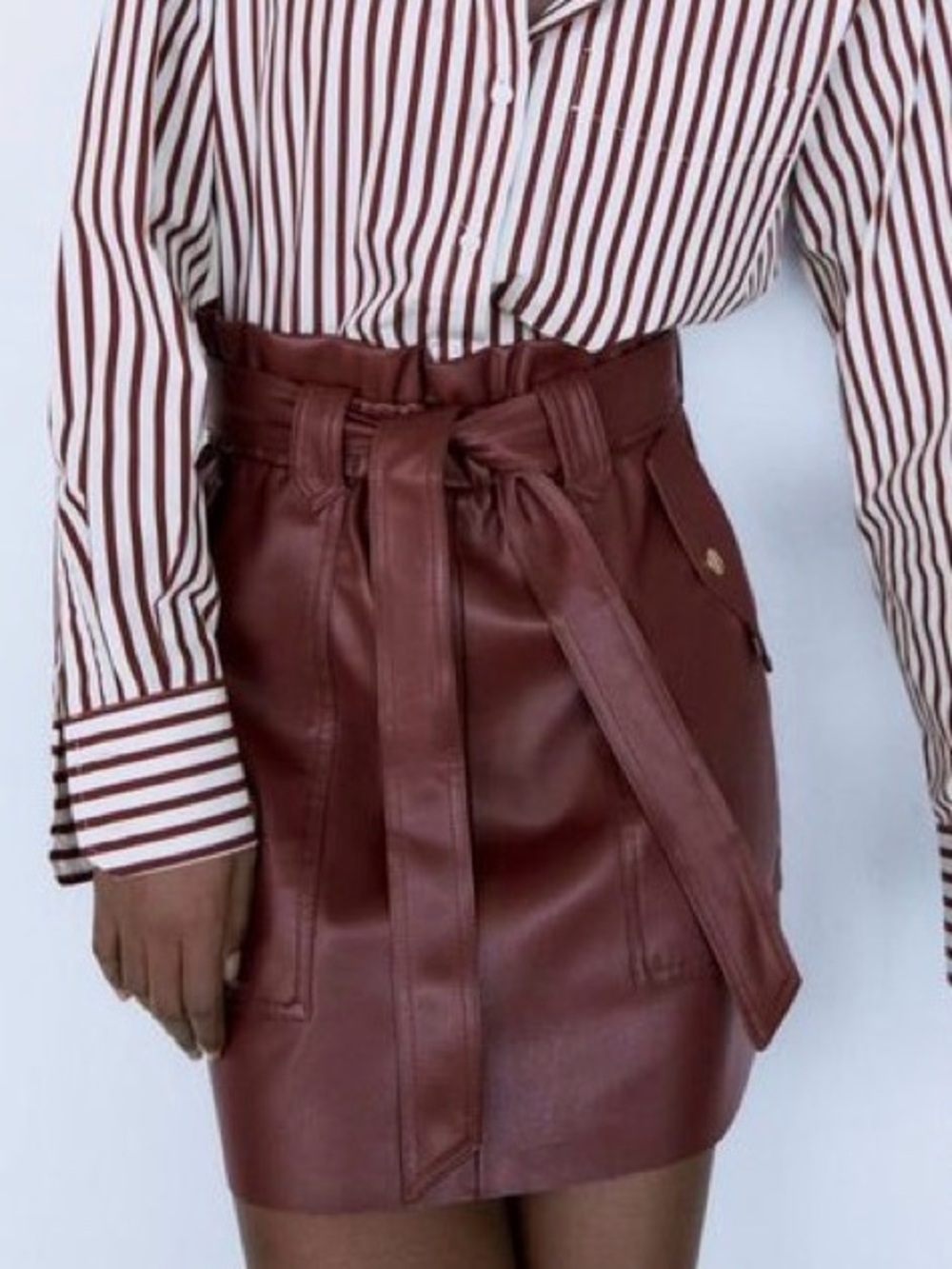 Zara Faux Leather Skirt